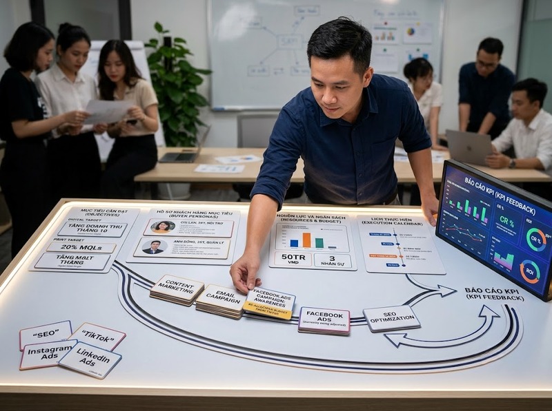 Hiểu kế hoạch marketing qua mục tiêu, hoạt động, nguồn lực và cách triển khai